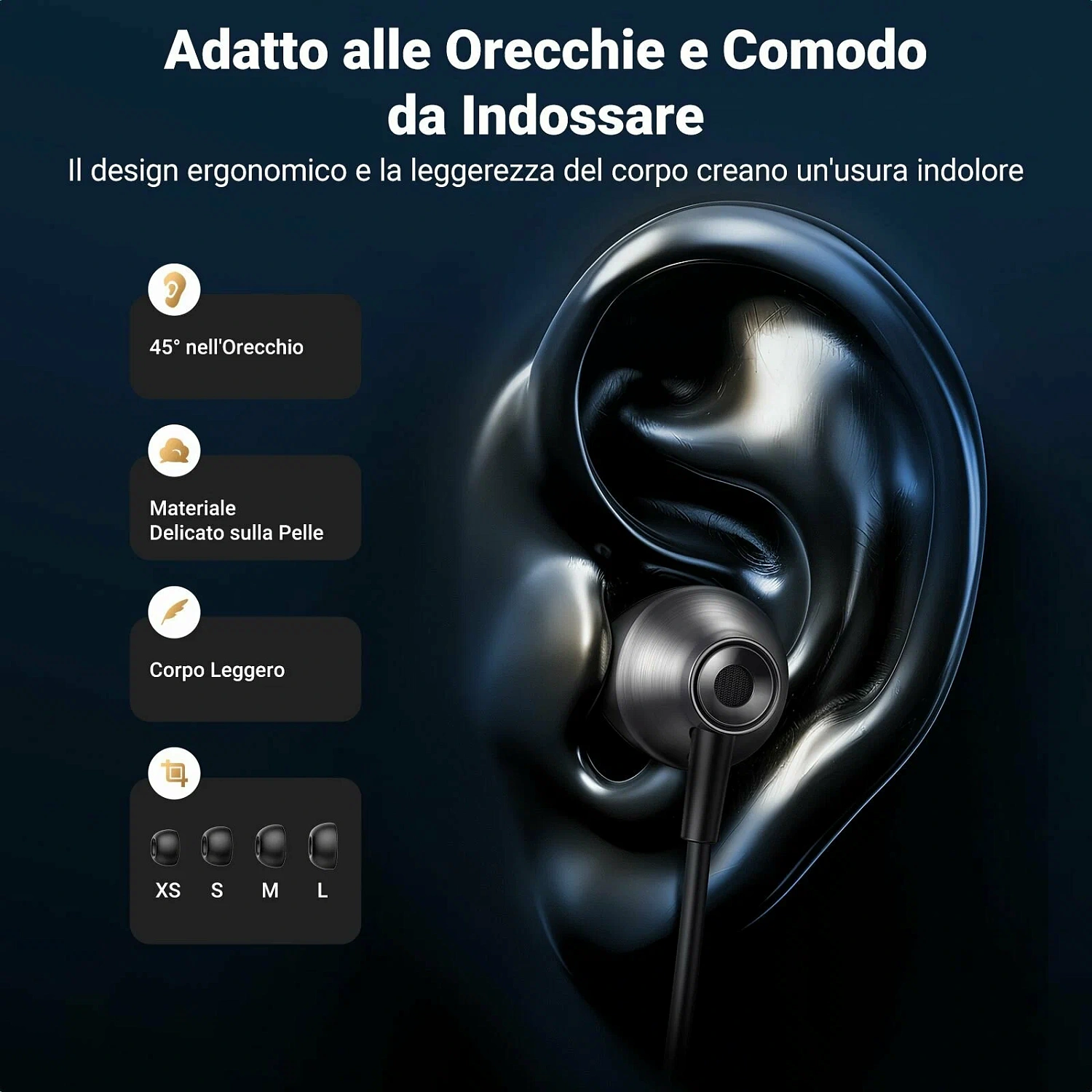 35756 Проводные наушники UGREEN EP106 Type-C. Цвет: черный